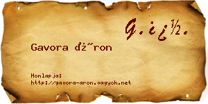 Gavora Áron névjegykártya